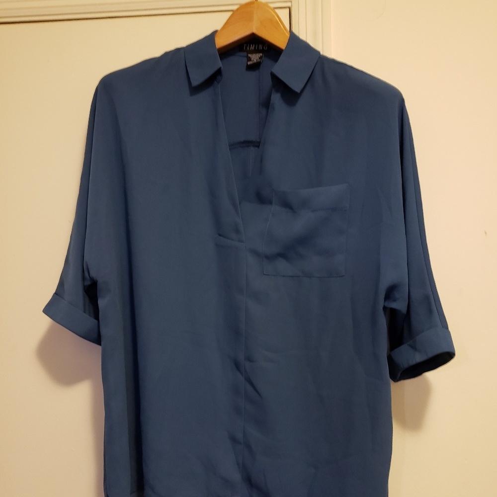 Loose collared blouse